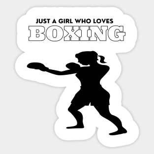 Just a girl who loves boxing Sticker